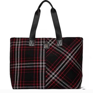 NWT Victoria Secret Plaid Tote Bag
